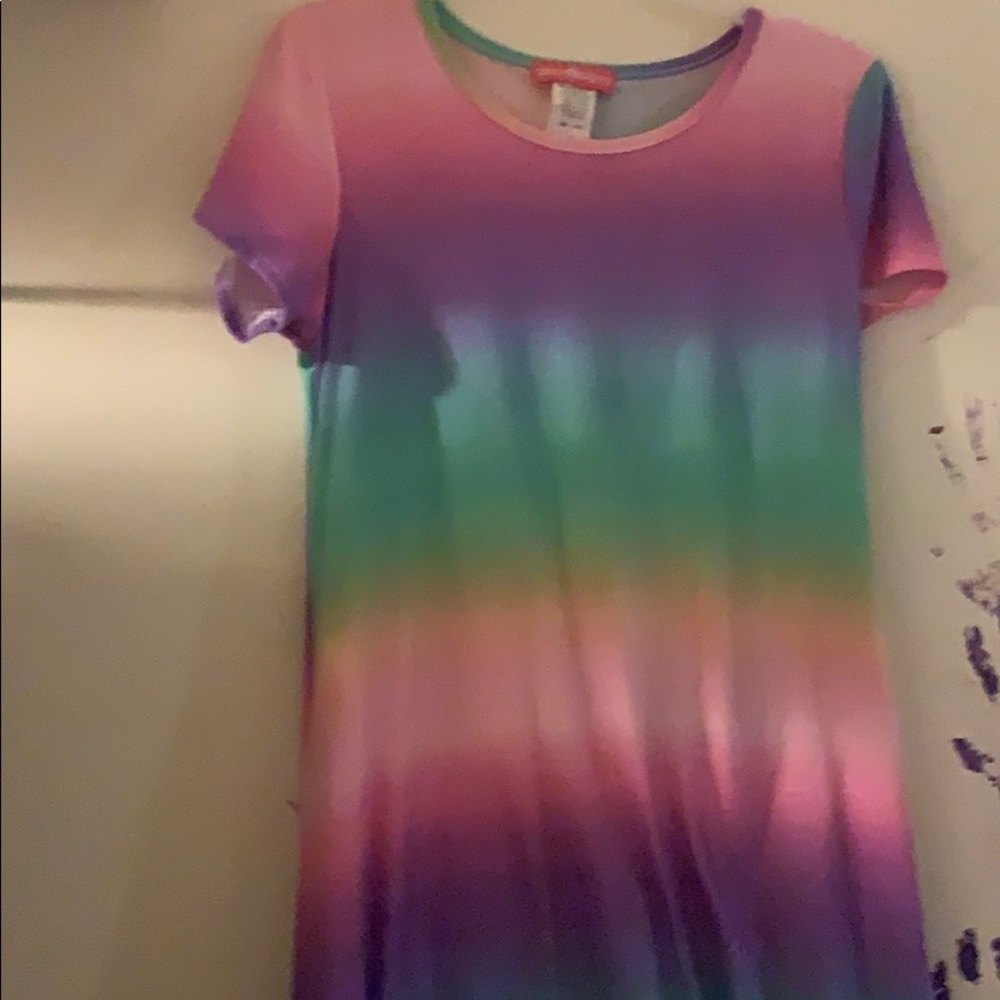 A multi colored size 14 dress